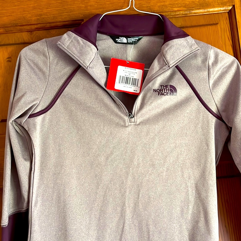 Warm fleece 3/4 zip Northface women's top